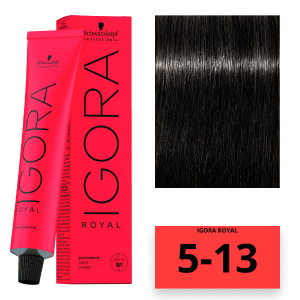 Schwarzkopf Igora Royal Color Перманентна крем-фарба для волосся_5-13 світлий коричневий сандре матовий 60 мл