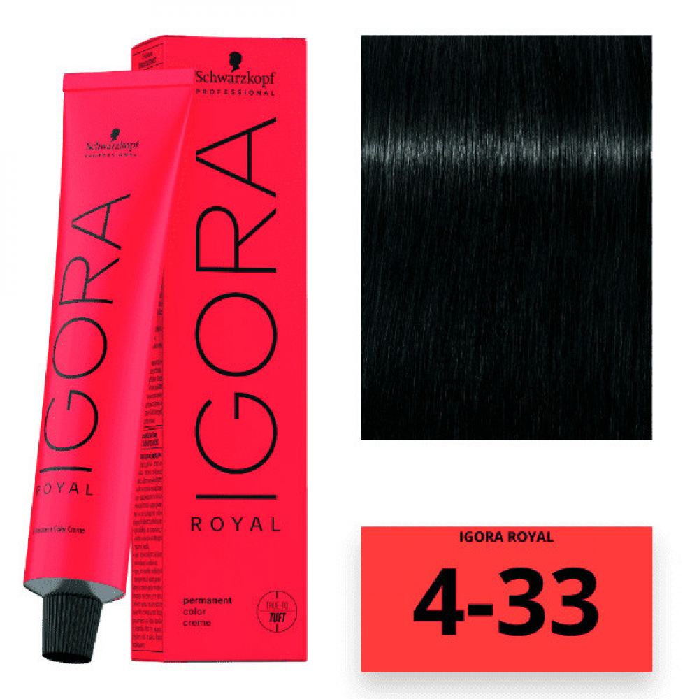 Schwarzkopf Igora Royal Color Перманентная крем-краска для волос 4-33 средний коричневый экстра матовый 60мл