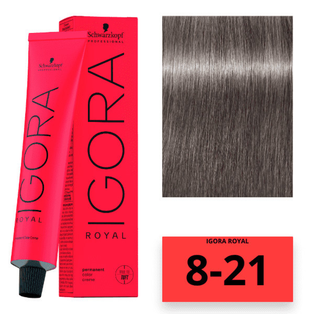 Schwarzkopf Igora Royal Color Перманентна крем-фарба для волосся_8-21 світло-русявий попелястийандре 60 мл