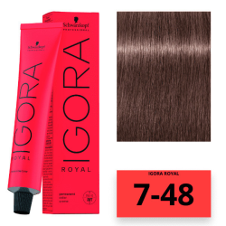 Schwarzkopf Igora Royal Color Перманентна крем-фарба для волосся_7-48 середньо-русявий бежевий червоний 60 мл