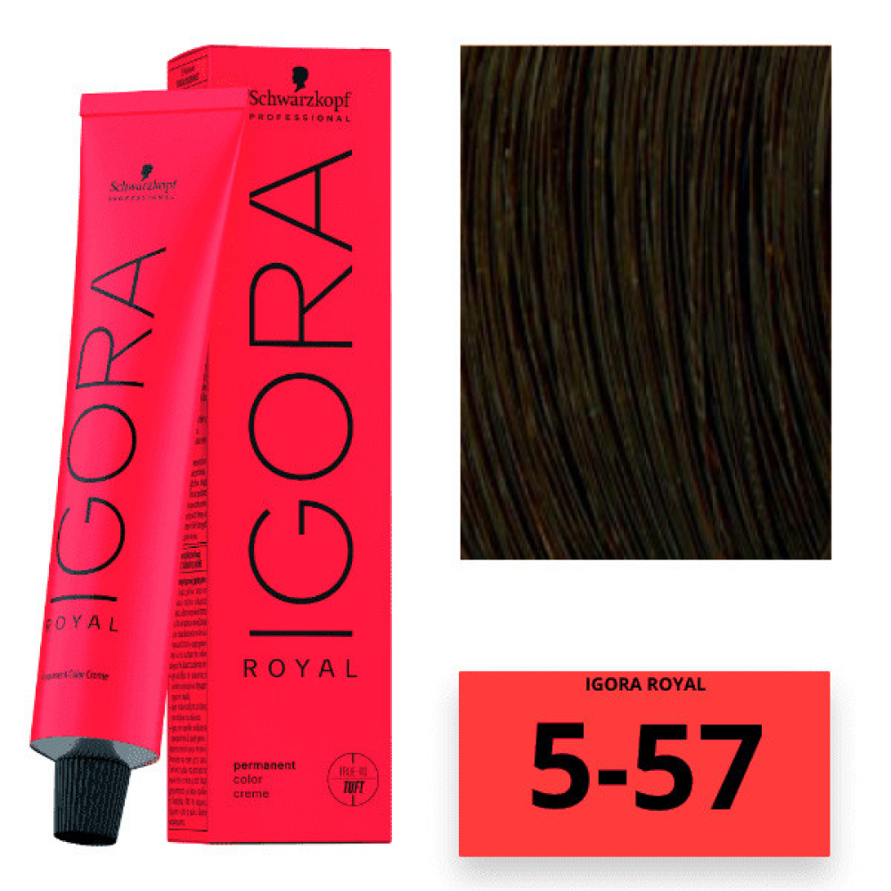 Schwarzkopf Igora Royal Color Перманентная крем-краска для волос 5-57светло-коричневый золотистый медный 60мл