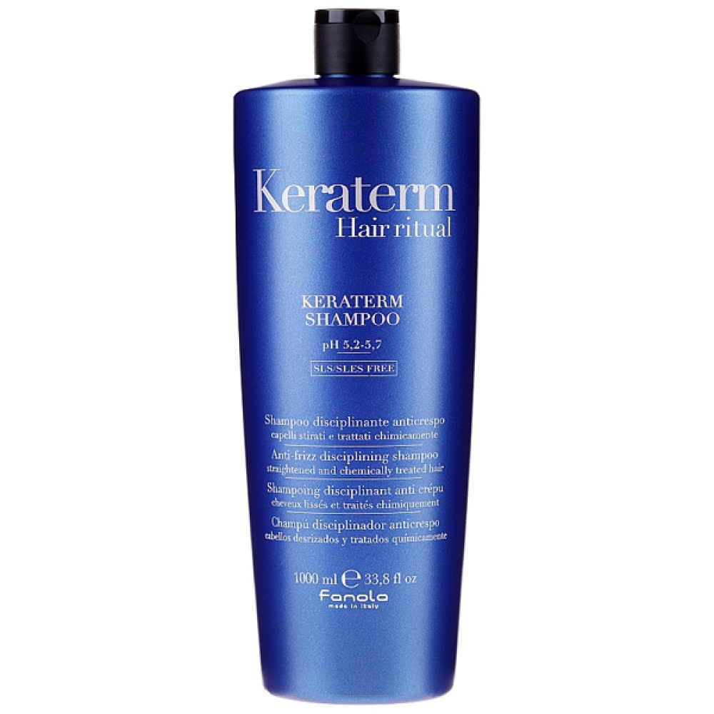 Fanola Keraterm Shampoo_Шампунь для реконструкции поврежденных волос 1000мл