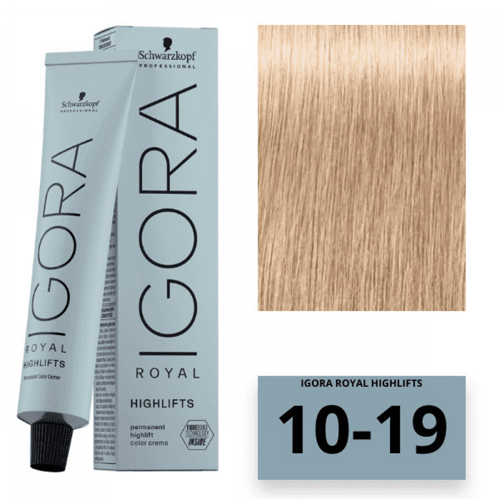 Schwarzkopf Igora Royal Color Highlifts Перманентна крем-фарба_10-19 ультра блонд-санде фіолетовий 60 мл