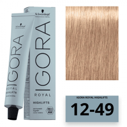 Schwarzkopf Igora Royal Color Highlifts Перманентна крем-фарба_12-49 спеціальний блондин бежевий фіолетовий