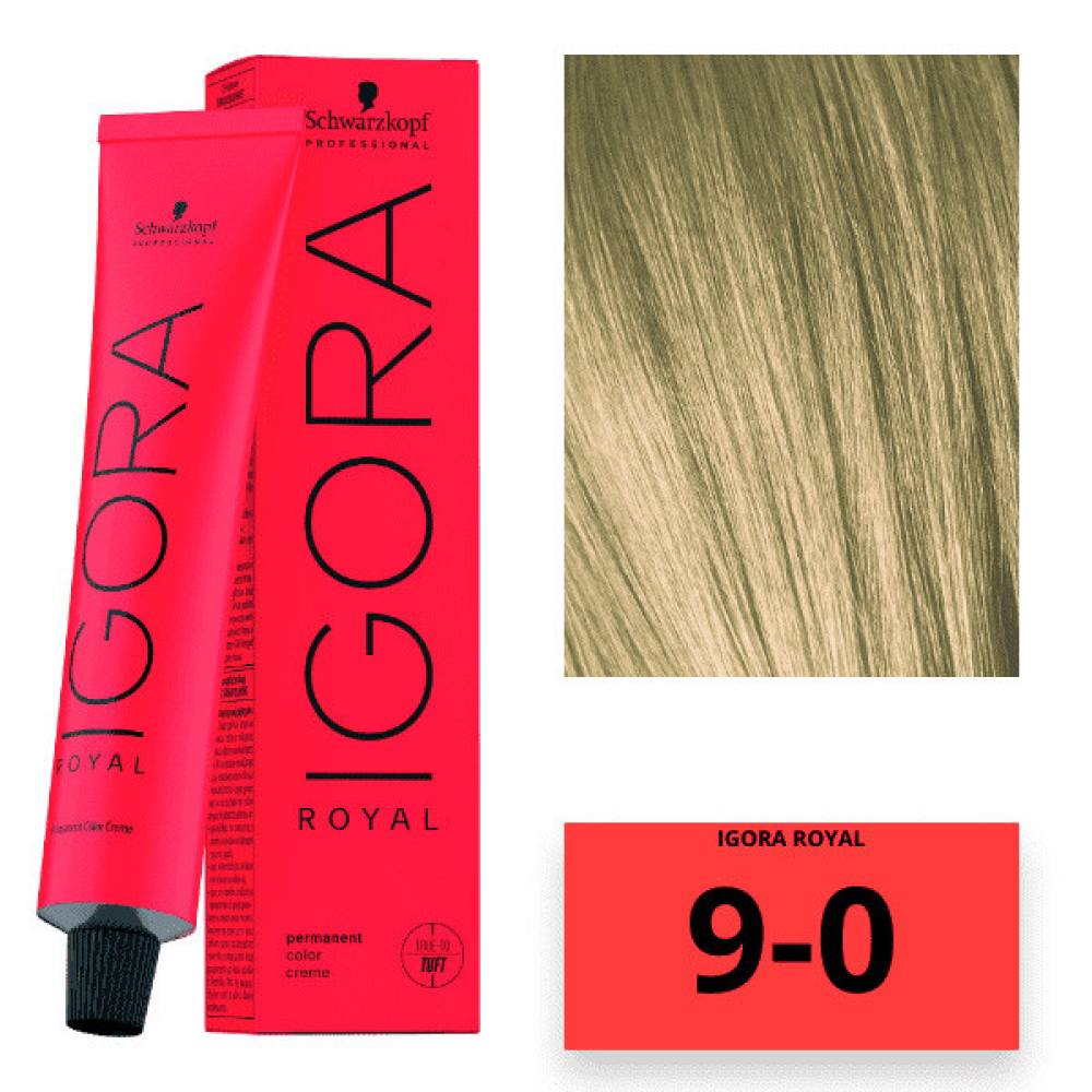 Schwarzkopf Igora Royal Color Перманентная крем-краска для волос 9-0 экстра светлый блондин натуральный 60мл