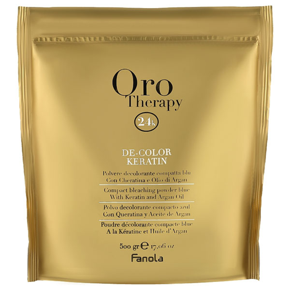 Fanola De-Color Keratin 24K_Осветляющий порошок с кератином 500 гр