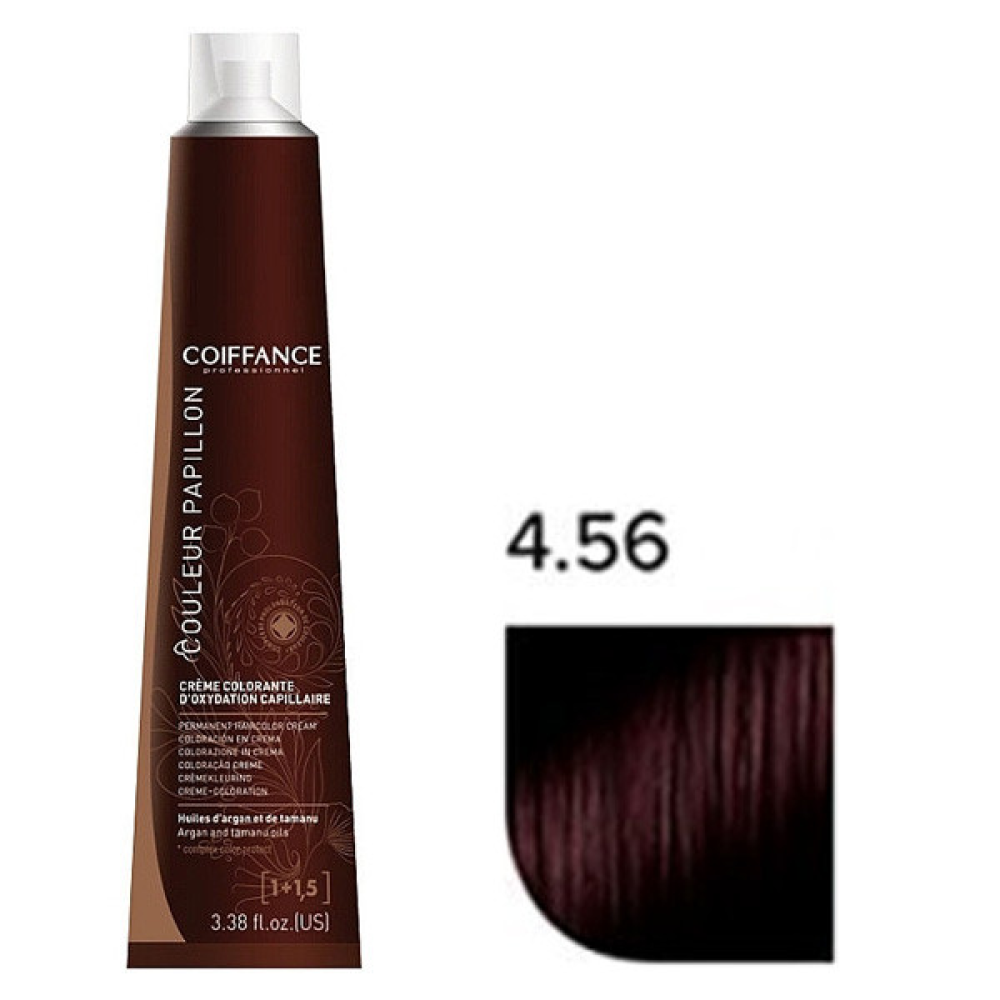 Coiffance Couleur Papillon Color Cream Стійка крем-фарба для волосся_4.56 шатен махагон червоний 100 мл