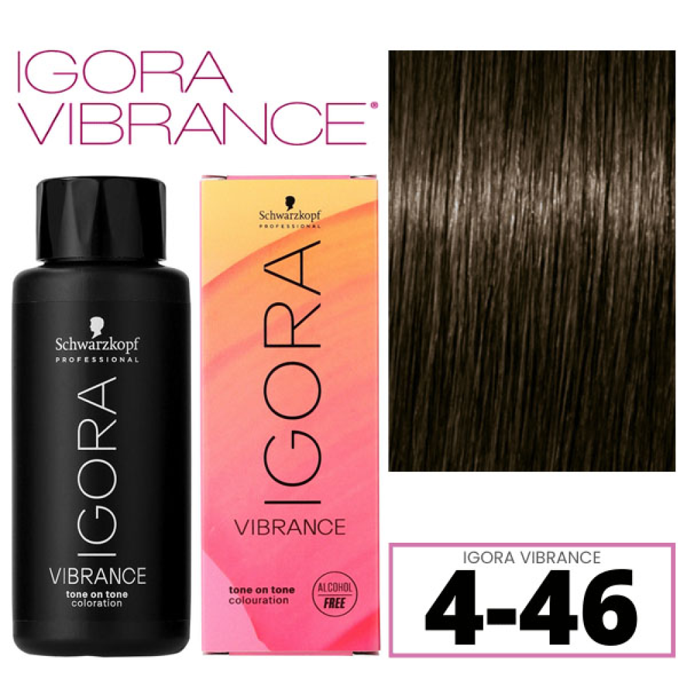 Schwarzkopf Igora Vibrance Демиперманентная краска для волос_4-46 средне-коричневый бежевый шоколадный 60мл