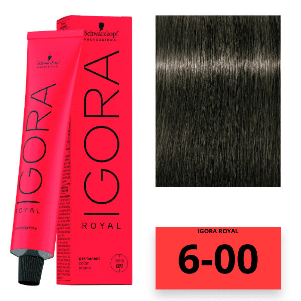 Schwarzkopf Igora Royal Color Перманентна крем-фарба для волосся_6-00 темно-русявий натуральний екстра 60 мл