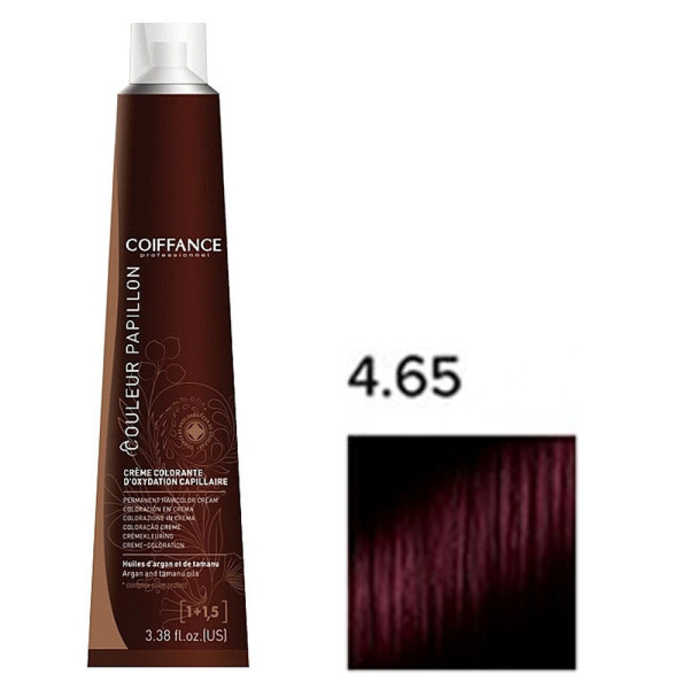 Coiffance Couleur Papillon Color Cream Стійка крем-фарба для волосся_4.65 червоний махагон коричневий 100 мл