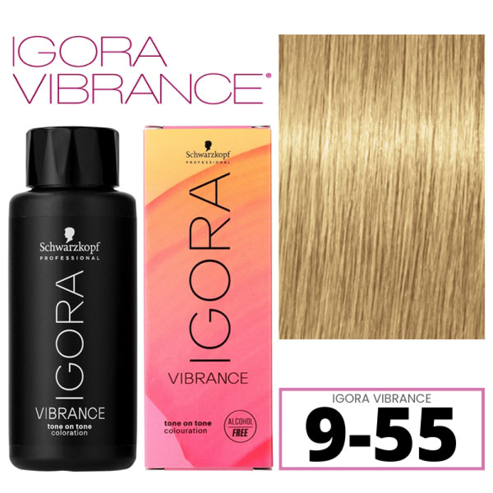 Schwarzkopf Igora Vibrance Демиперманентная краска для волос_9-55 блондин золотистый экстра 60мл