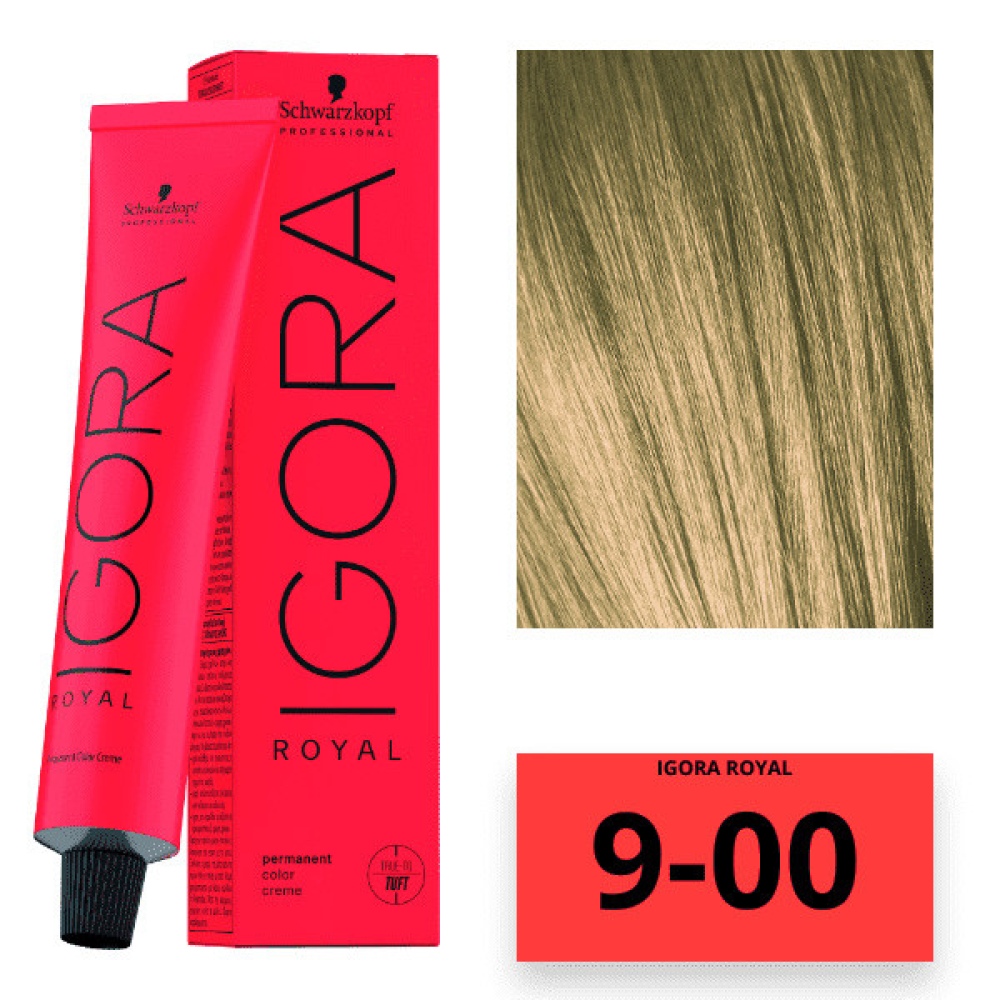 Schwarzkopf Igora Royal Color Перманентная крем-краска для волос 9-00 светлый блондин натуральный экстра 60мл