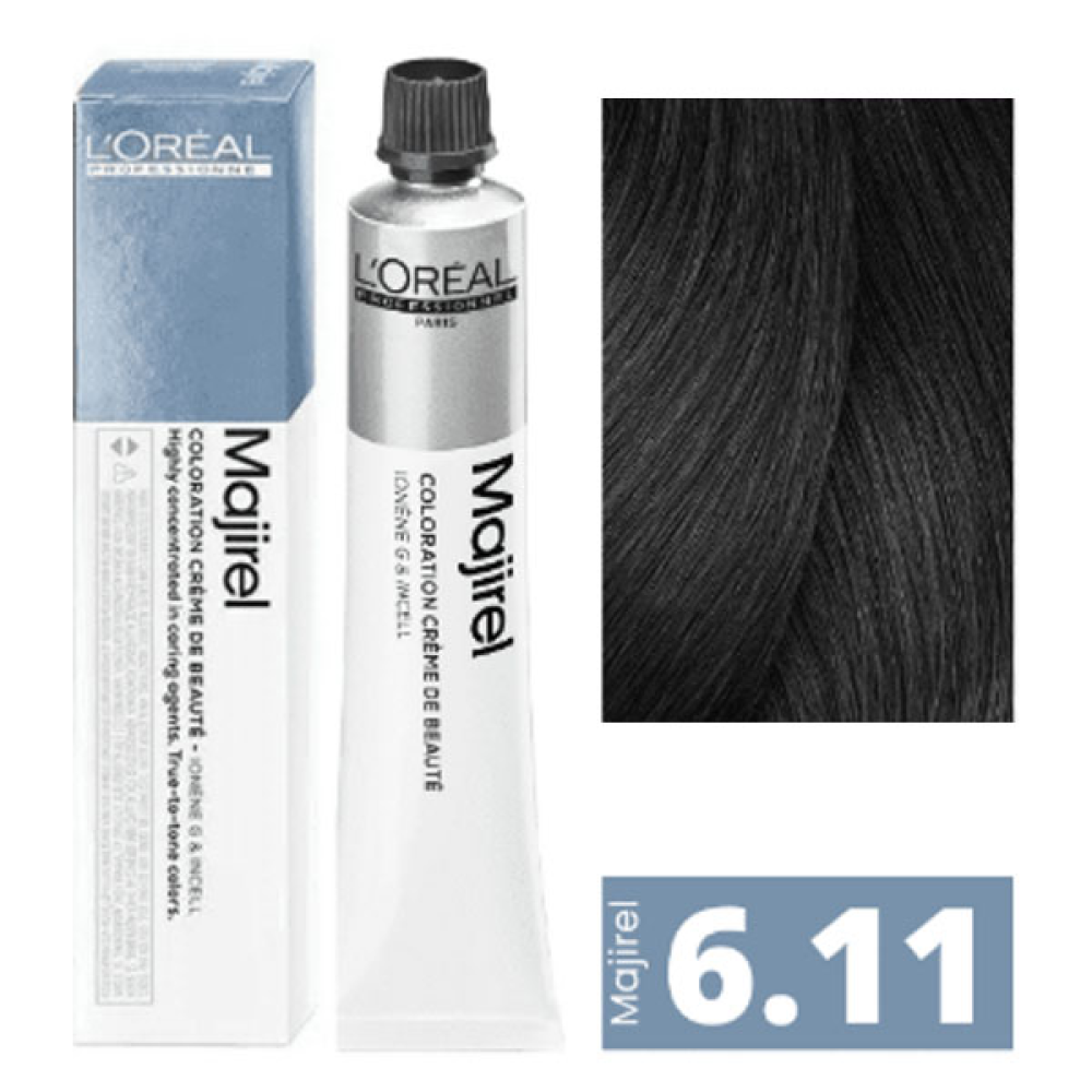 L'Oreal Professionnel Majirel Стойкая крем-краска для волос_6.11 темный блондин глубокий пепельный 50мл