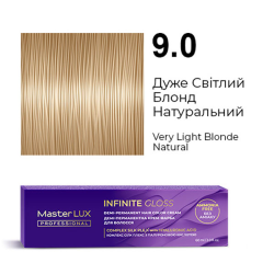 Master LUX Infinite Gloss Демі-перманентна крем-фарба_9.0 Дуже світлий блонд натуральний 60мл