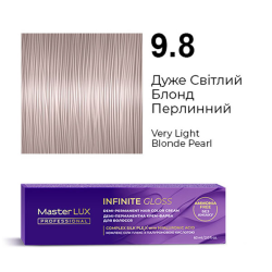 Master LUX Infinite Gloss Демі-перманентна крем-фарба_9.8 Дуже світлий блонд перлинний 60мл
