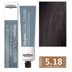 L'Oreal Professionnel Majirel Cool Cover Стойкая крем-краска для волос_5.18 светлый каштановый пепельный мокка 50мл