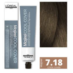 L'Oreal Professionnel Majirel Cool Cover Стойкая крем-краска для волос_7.18 блондин пепельный мокка 50мл