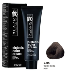 Black Sintesis Color Creme Перманентна крем-фарба для волосся_2.05 чорний перец 100мл