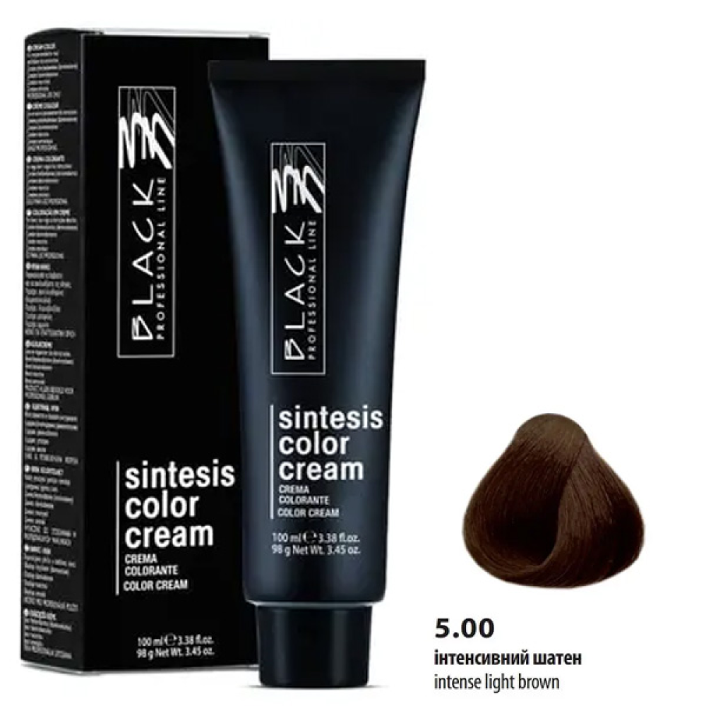 Black Sintesis Color Creme Перманентная крем-краска для волос_5.00 интенсивный шатен 100мл