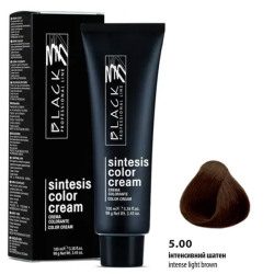 Black Sintesis Color Creme Перманентна крем-фарба для волосся_5.00 інтенсивний шатен 100мл