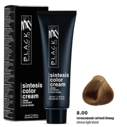 Black Sintesis Color Creme Перманентна крем-фарба для волосся_8.00 інтенсивний світлий блонд 100мл