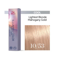 Wella ILLUMINA COLOR Стійка крем-фарба для волосся_10/53 дуже світлий блондин золотистий махагон 60мл