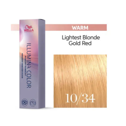 Wella ILLUMINA COLOR Стійка крем-фарба для волосся_10/34 найсвітліший блондин золотисто-рудий 60мл