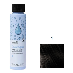 Nouvelle Coloraqua Water Фарба для волосся на водній основі_1 чорний 75мл
