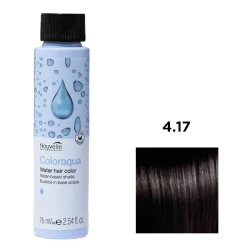 Nouvelle Coloraqua Water Фарба для волосся на водній основі_4.17 каштановий попелястий коричневий 75мл