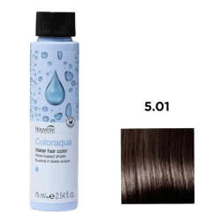 Nouvelle Coloraqua Water Фарба для волосся на водній основі_5.01 світло-каштановий натуральний світло-попеляст
