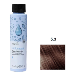 Nouvelle Coloraqua Water Фарба для волосся на водній основі_5.3 світло-каштановий золотистий 75м