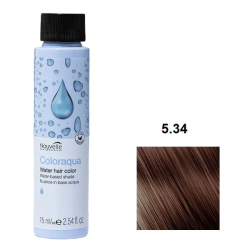 Nouvelle Coloraqua Water Фарба для волосся на водній основі_5.34 світло-каштановий золотисто-мідний 75м