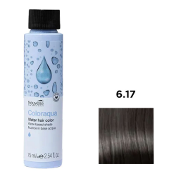 Nouvelle Coloraqua Water Фарба для волосся на водній основі_6.17 темний блонд попелястий коричневий 75мл