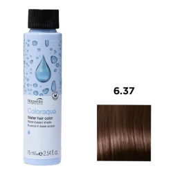 Nouvelle Coloraqua Water Фарба для волосся на водній основі_6.37 темний блонд золотистий коричневий 75мл