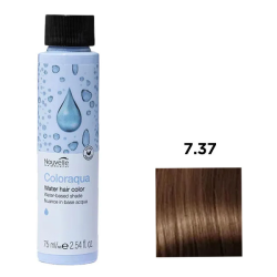 Nouvelle Coloraqua Water Фарба для волосся на водній основі_7.37 блонд золотистий коричневий 75мл