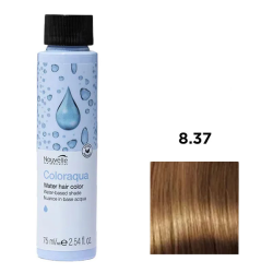 Nouvelle Coloraqua Water Фарба для волосся на водній основі_8.37 світлий блонд золотистий коричневий 75мл