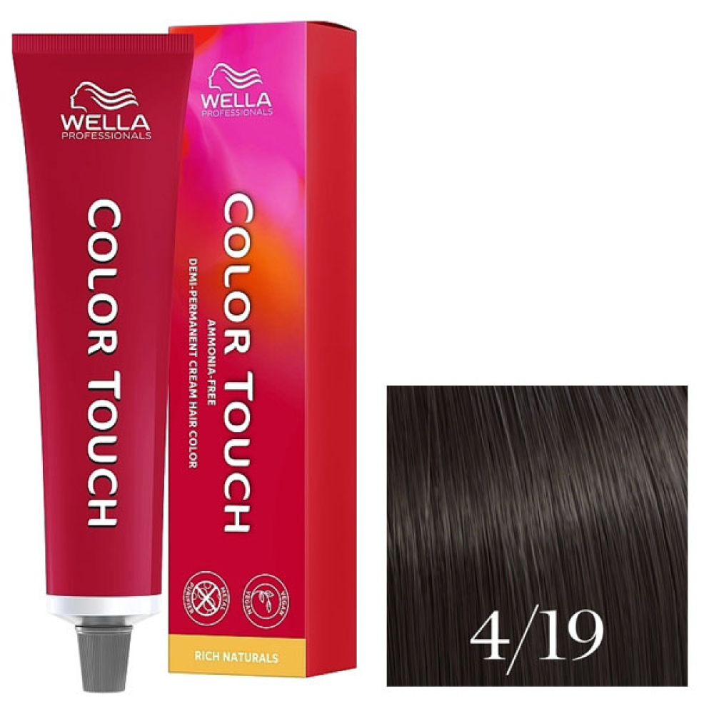 Wella Color Touch Інтенсивне тонування_4/19 середній коричневий попелястий сандре 60мл