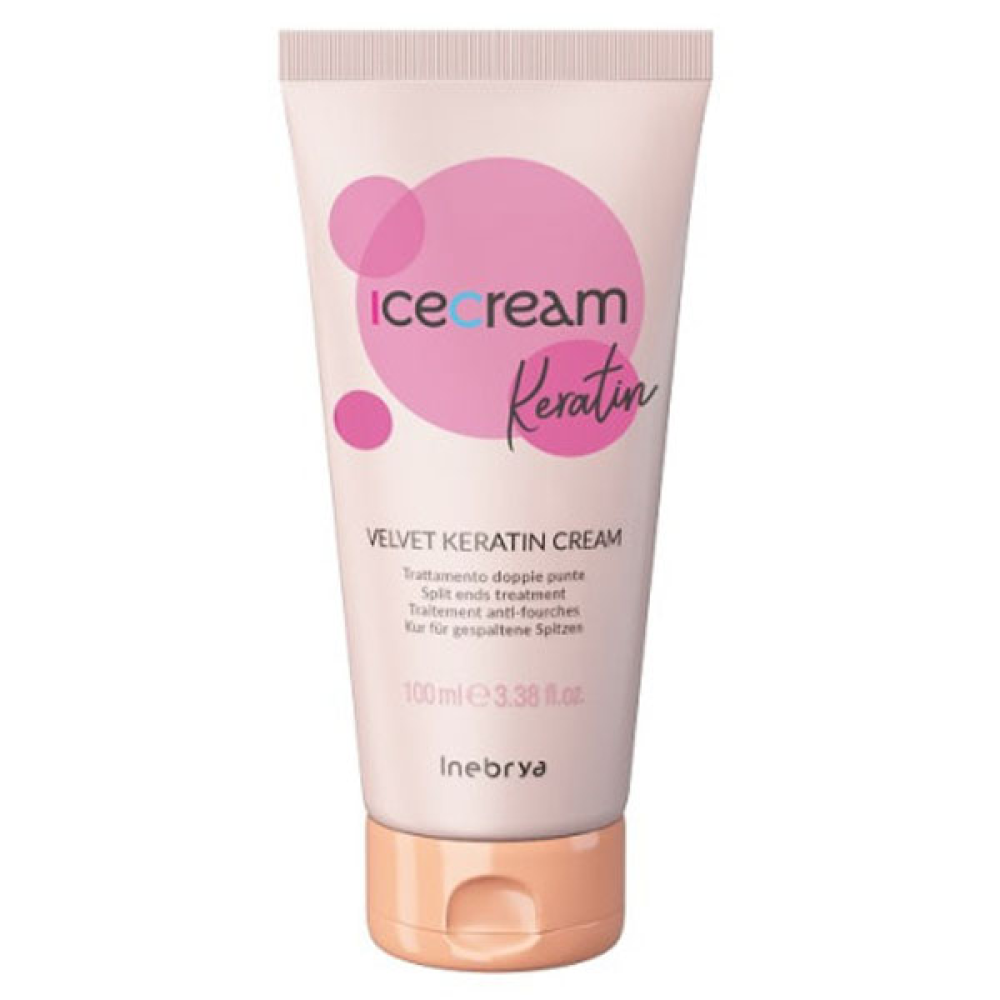 Inebrya Velvet Keratin Cream_Крем з кератином проти посічених кінчиків 100мл