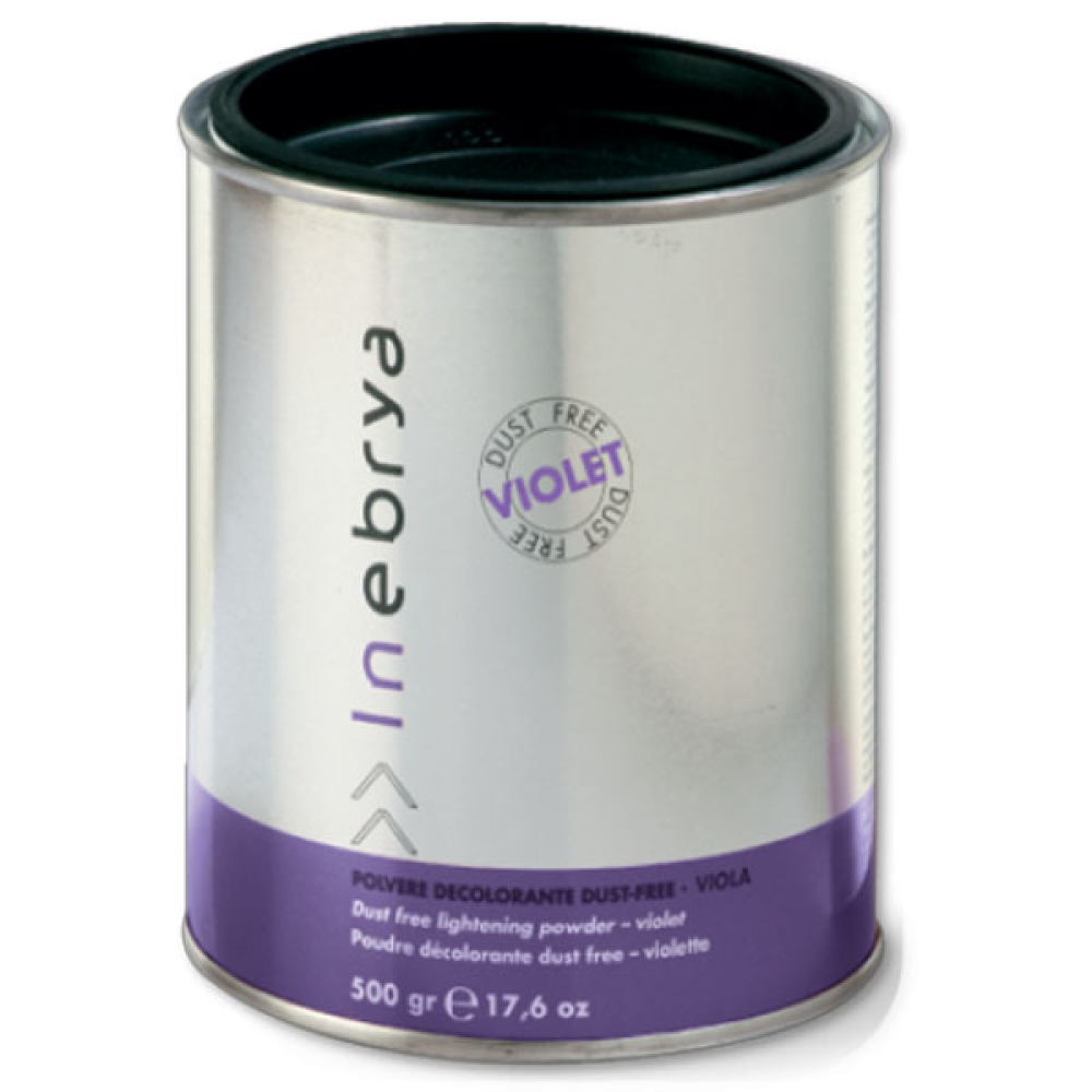 Inebrya Dust Free Lightening Powder Violet_Фіолетова пудра для знебарвлення 500гр