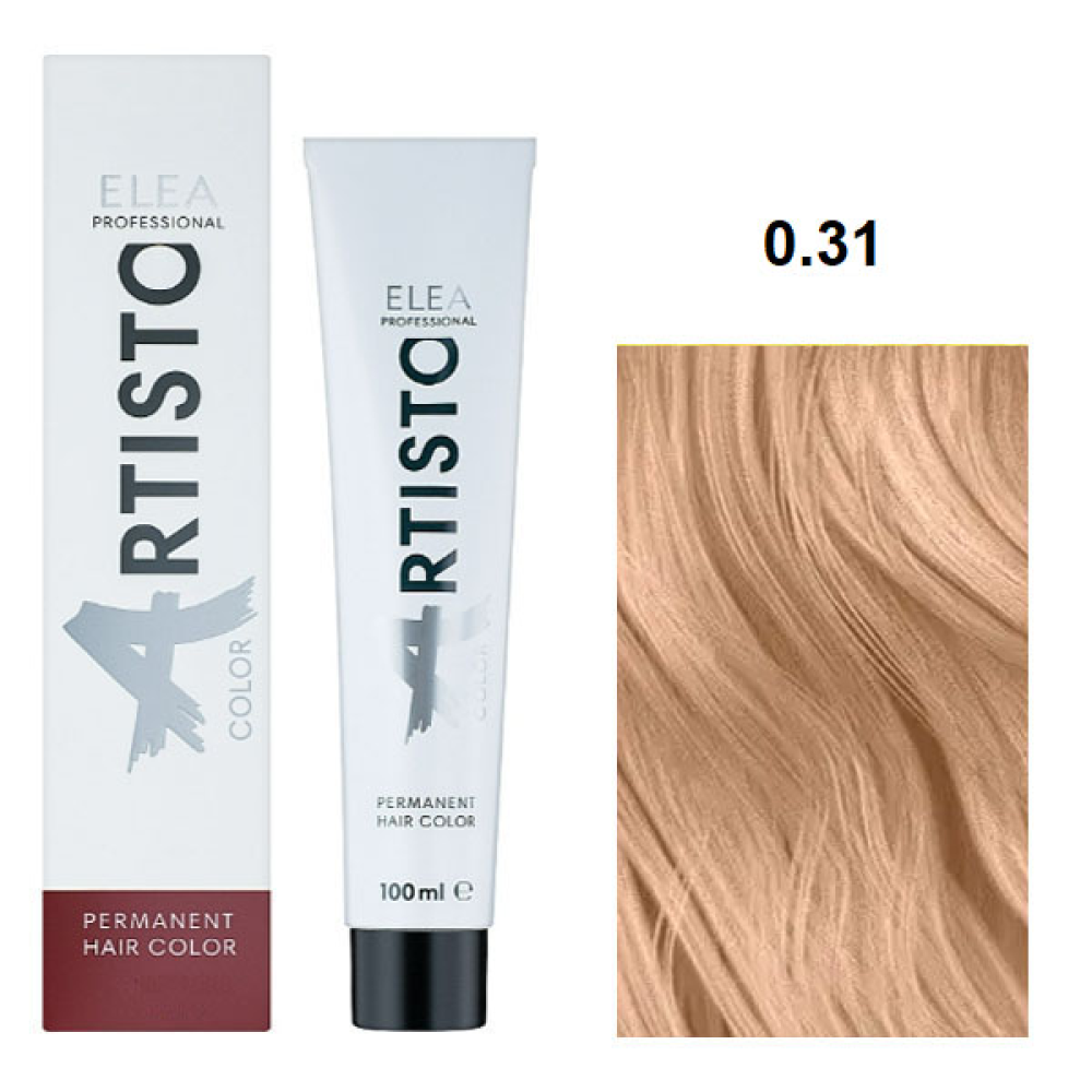 Elea Professional Artisto Стійка крем-фарба для волосся_0.31 Тонер золотисто-попелястий 100мл