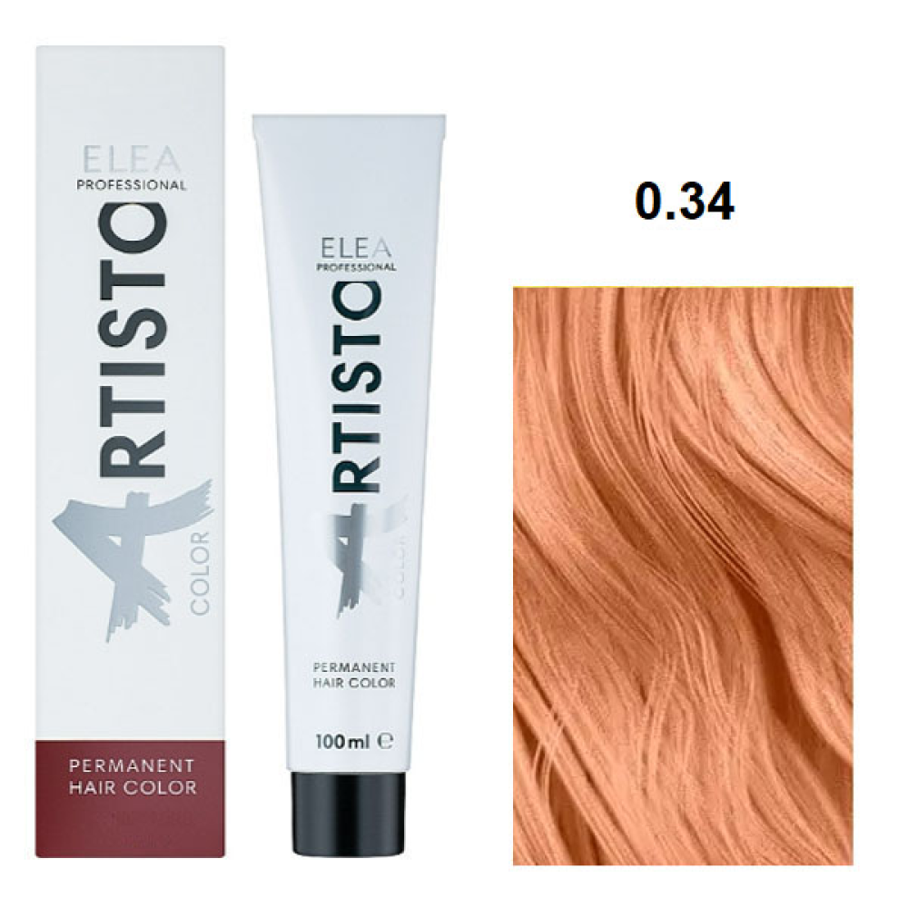 Elea Professional Artisto Стійка крем-фарба для волосся_0.34 Тонер золотисто-мідний 100мл