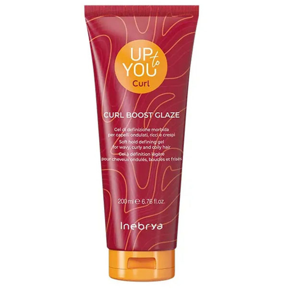 Inebrya Up To You Сurl Boost Glaze_Гель для укладання кучерявого волосся 200мл