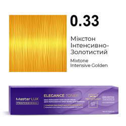 Master LUX Elegance Toner Демі-перманентна крем-фарба_0.33 Мікстон Інтенсивно-Золотистий 100мл