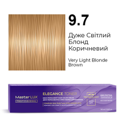 Master LUX Elegance Toner Демі-перманентна крем-фарба_9.7 Дуже світлий блонд коричневий 100мл