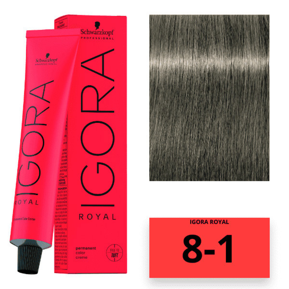 Schwarzkopf Igora Royal Color Перманентна крем-фарба для волосся_8-1 світло-русявий сандре 60 мл