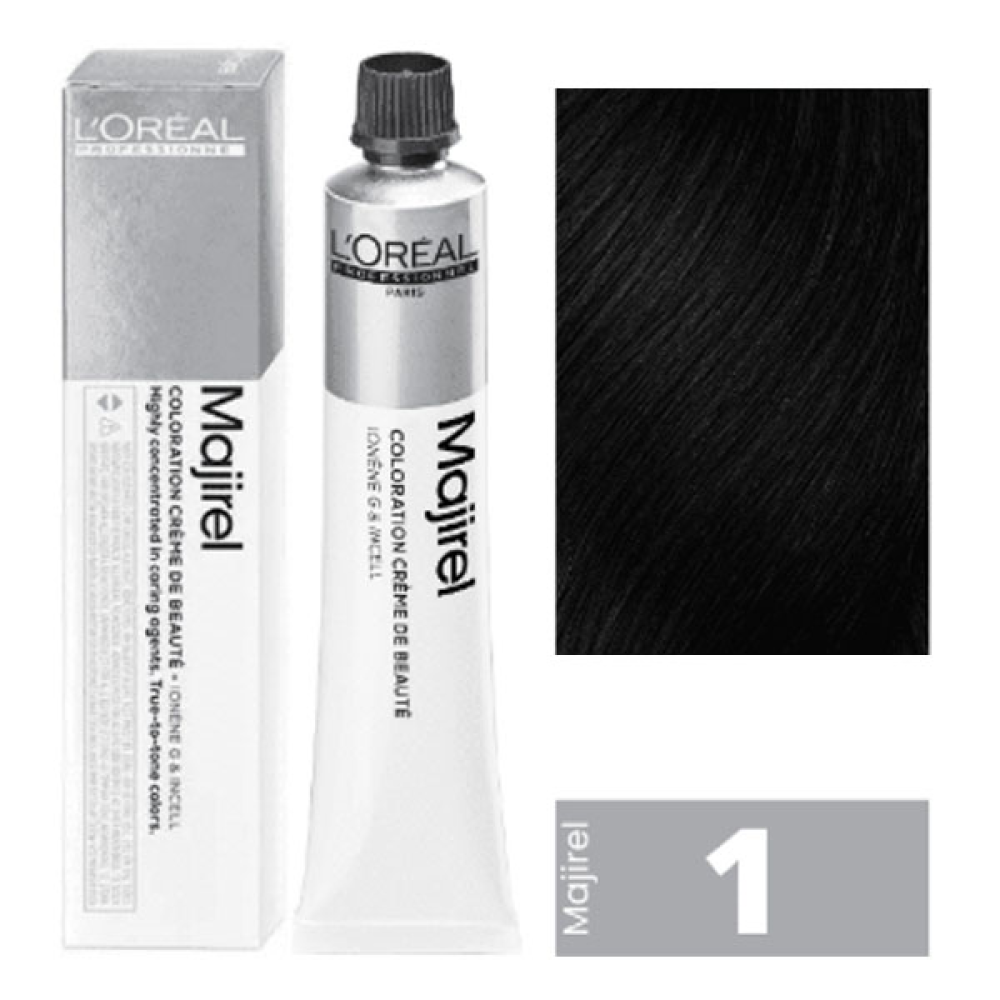 L'Oreal Professionnel Majirel Стійка крем-фарба для волосся_1 чорний 60мл