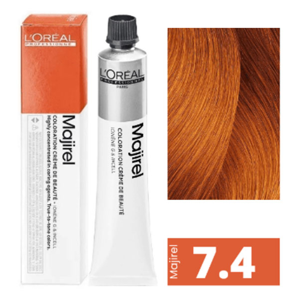 L'Oreal Professionnel Majirel Стійка крем-фарба для волосся_7.4 блондин мідний 60мл