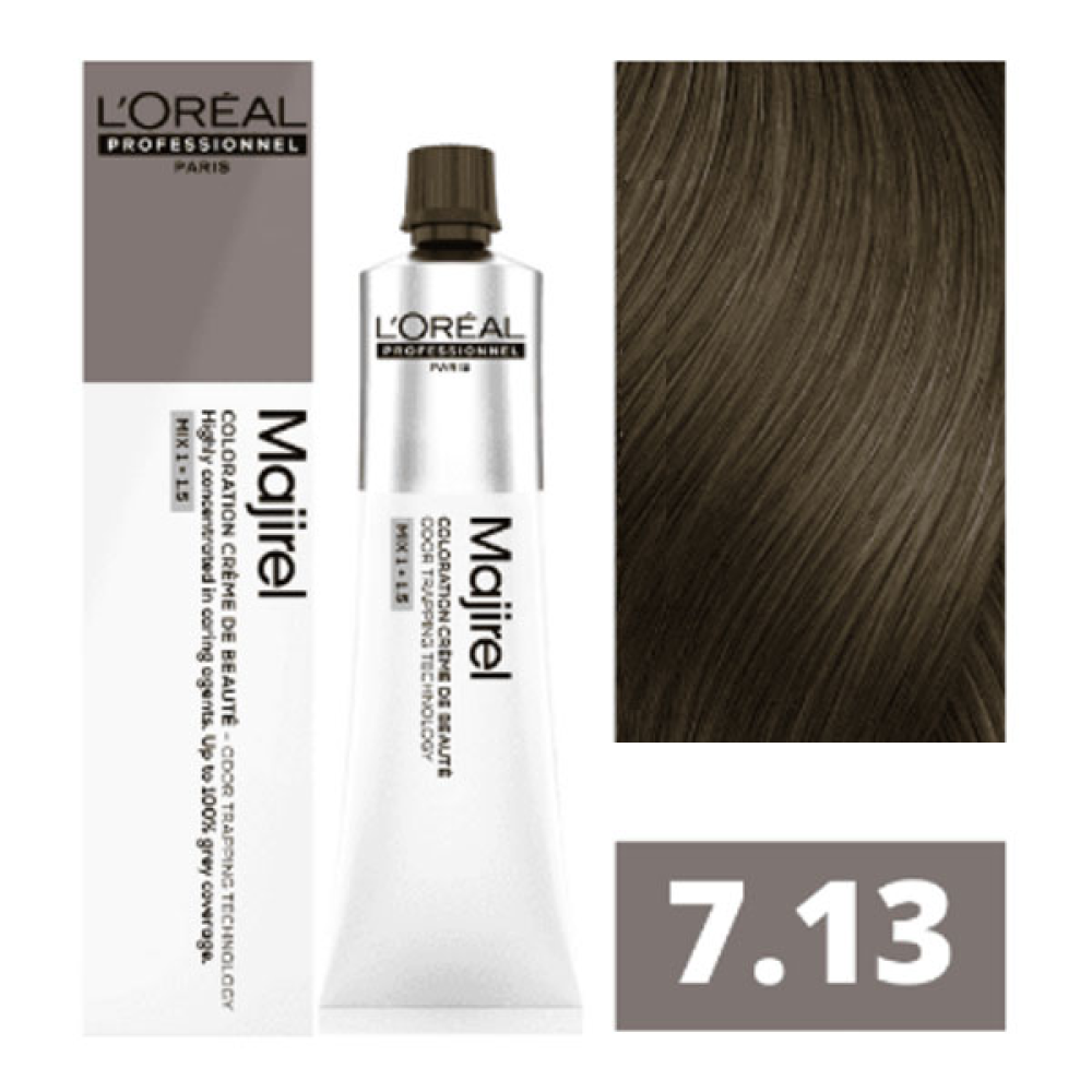 L'Oreal Professionnel Majirel Стійка крем-фарба для волосся_7.13 блондин попелясто-золотистий 60мл