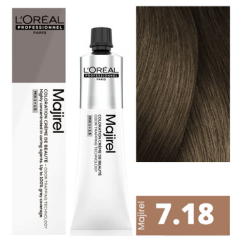 L'Oreal Professionnel Majirel Стійка крем-фарба для волосся_7.18 блондин попелястий мокка 60мл