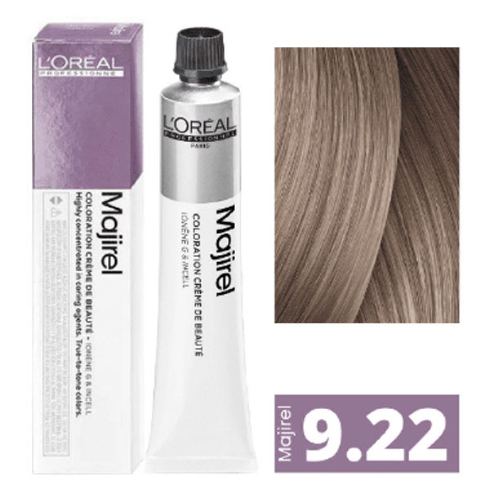 L'Oreal Professionnel Majirel Стійка крем-фарба для волосся_9.22 дуже світлий блондин глибокий перламутровий